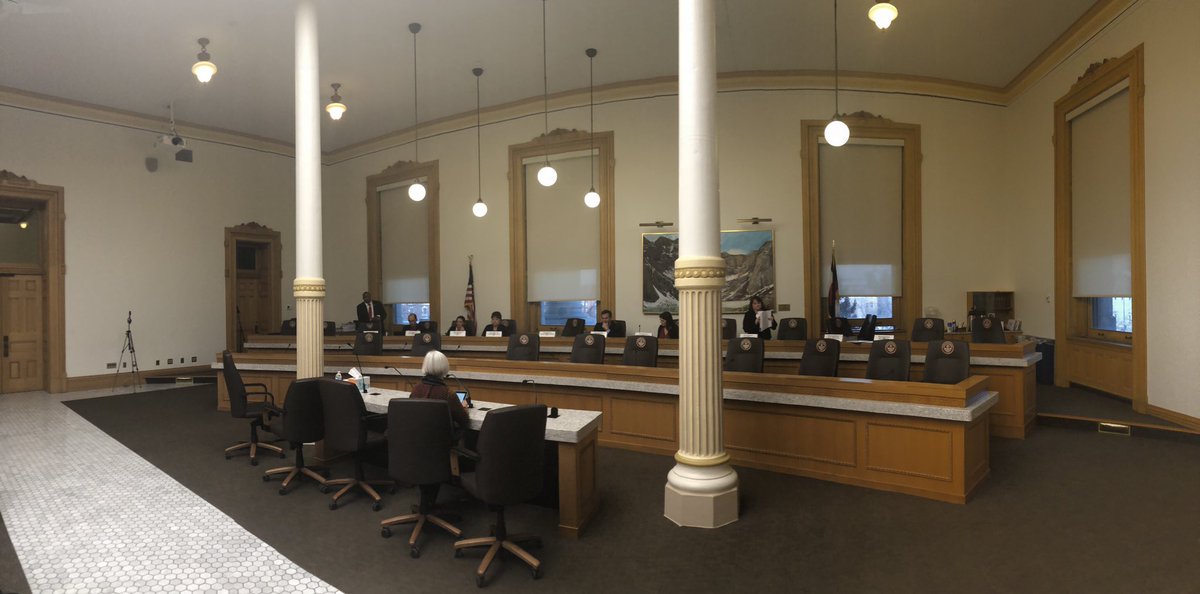 ProgressNowCO's tweet image. There are now NO Republicans in the room as testimony against the guns in schools bill goes on into the evening. #copolitics #coleg #gunsens