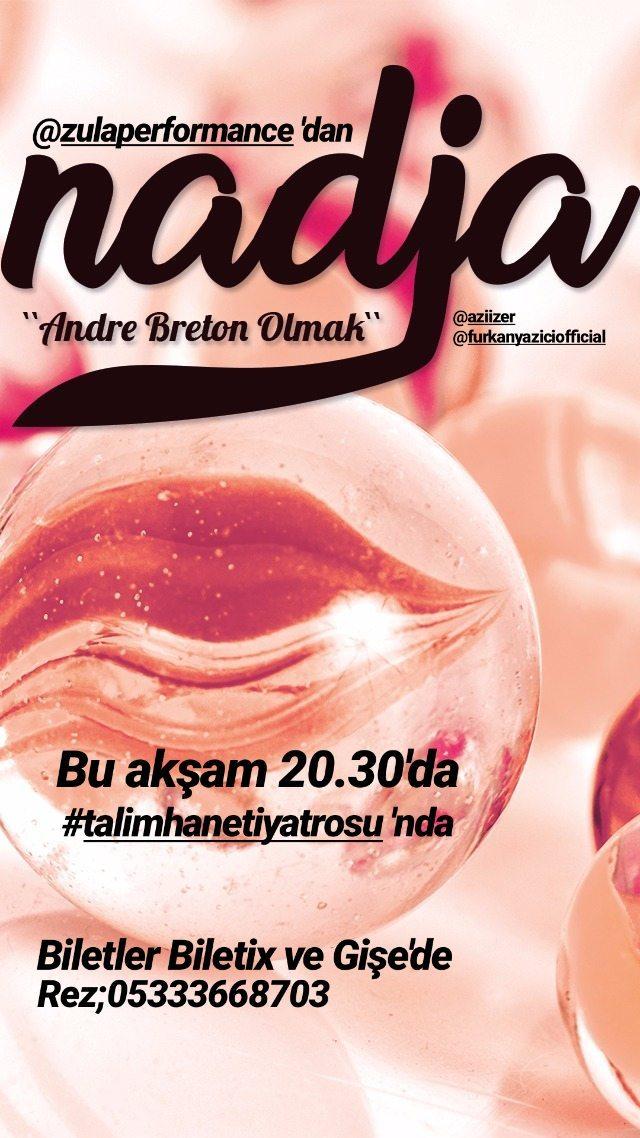 #zulaperformance 'dan sürrealizme bir övgü!

#NadjaAndreBretonOlmak 
22 şubat perşembe 20.30'da @talimhanetiyatrosu 'nda

Biletler Gişe'de ve Biletix 'de.

#zula #theatre #tiyatro #fizikseltiyatro #physicaltheater #istanbuletkinlikleri #istanbul #istanbuletkinlikrehberii