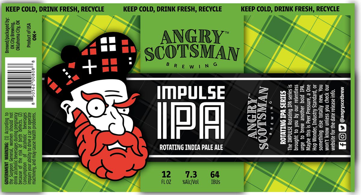 BrewersUnionOK's tweet photo. New brew from @AngryScotBrew this weekend! Brave the cold and get toasty with Impulse #RedIPA, dropping at select taprooms across #Oklahoma tomorrow, 2/22.⠀ https://t.co/0ElXQN8FZ7