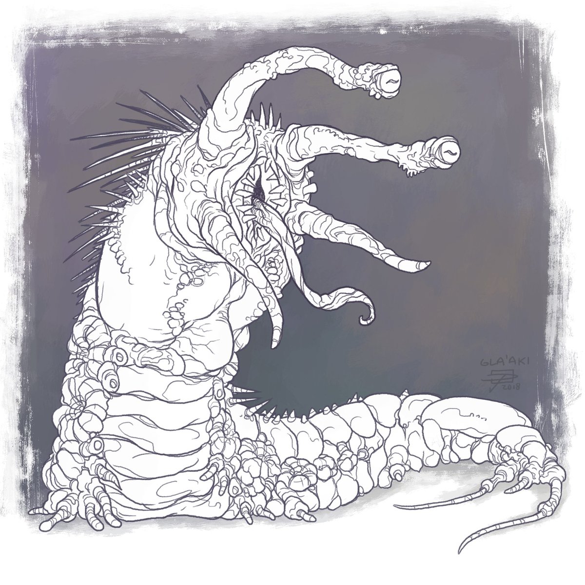 jpowersart's tweet photo. Glaaki - Lovecraftuary Day 21
@DrawLovecraft #lovecraftuary #Lovecraftuary2018 #lovecraft #drawingchallenge #glaaki #slugmonster https://t.co/nJsmAxNA7c