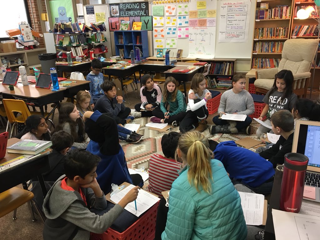 MrsChangGrove's tweet image. 4th grade readers study Junior Great Books story by annotating the text, rereading, sharing questions &amp;amp; inquiry discussion on an interpretive focus question. Can you support your answer with carefully selected text evidence? #JuniorGreatBooks #TextEvidence @GroveAve220