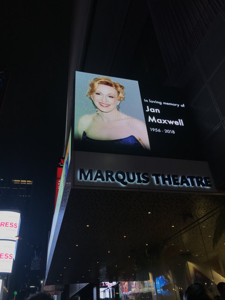 So...is Broadway not dimming its lights for Jan Maxwell