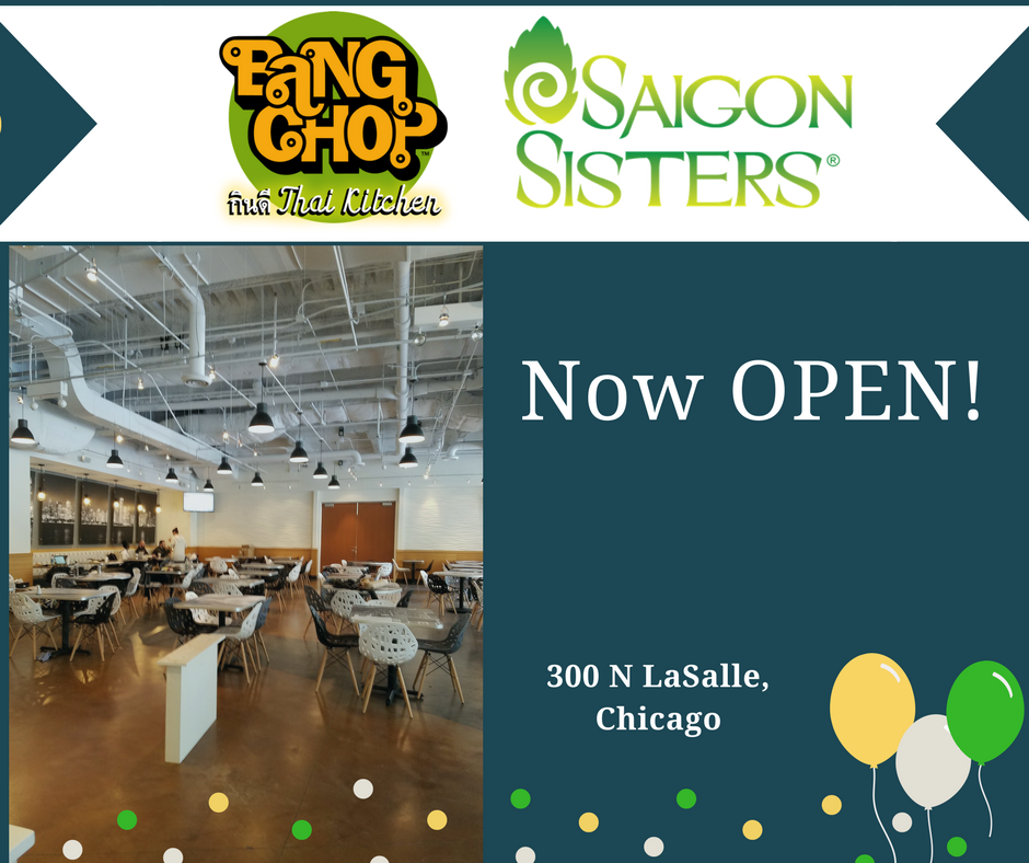 BangChopThai's tweet photo. At the #MerchandiseMart?   Walk over to our fabulous new location at 300 N. LaSalle for a yummy lunch at #SaigonSisters &amp; #BangChop!  Mon-Fri 11am-2pm

Delicious dishes like HolyThai Basil, fluffy Bao buns, Pho soup, Red Curry, MORE!  
https://t.co/E3Hde9Uddb #PadThai #Pho #Curry https://t.co/2uQ8X6pZwd