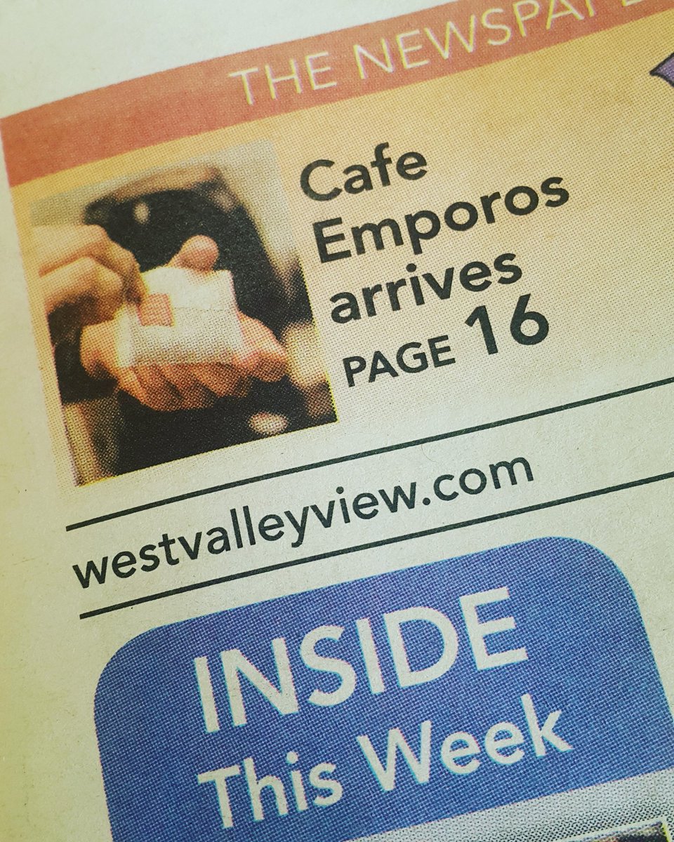 In this week's West Valley View! 🙋☕