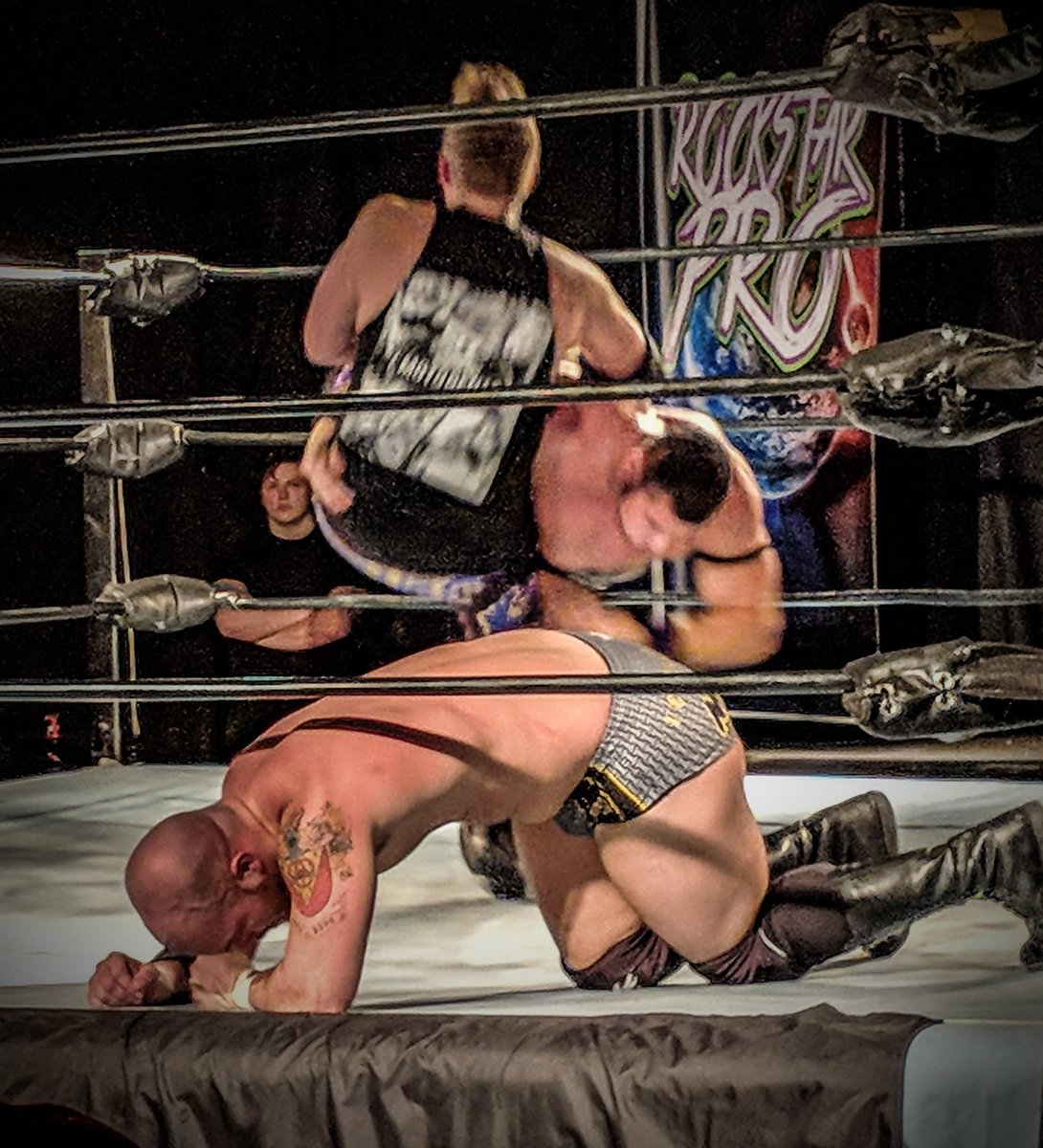 RockstarProWres's tweet photo. Match 1: Clayton Jackson d. Johnny Ruckus, Steve Manders, &amp; Nate Wings. https://t.co/r0mhBt77KZ