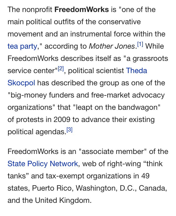 Freedomworks - Co-founders-Koch  https://www.sourcewatch.org/index.php/FreedomWorks