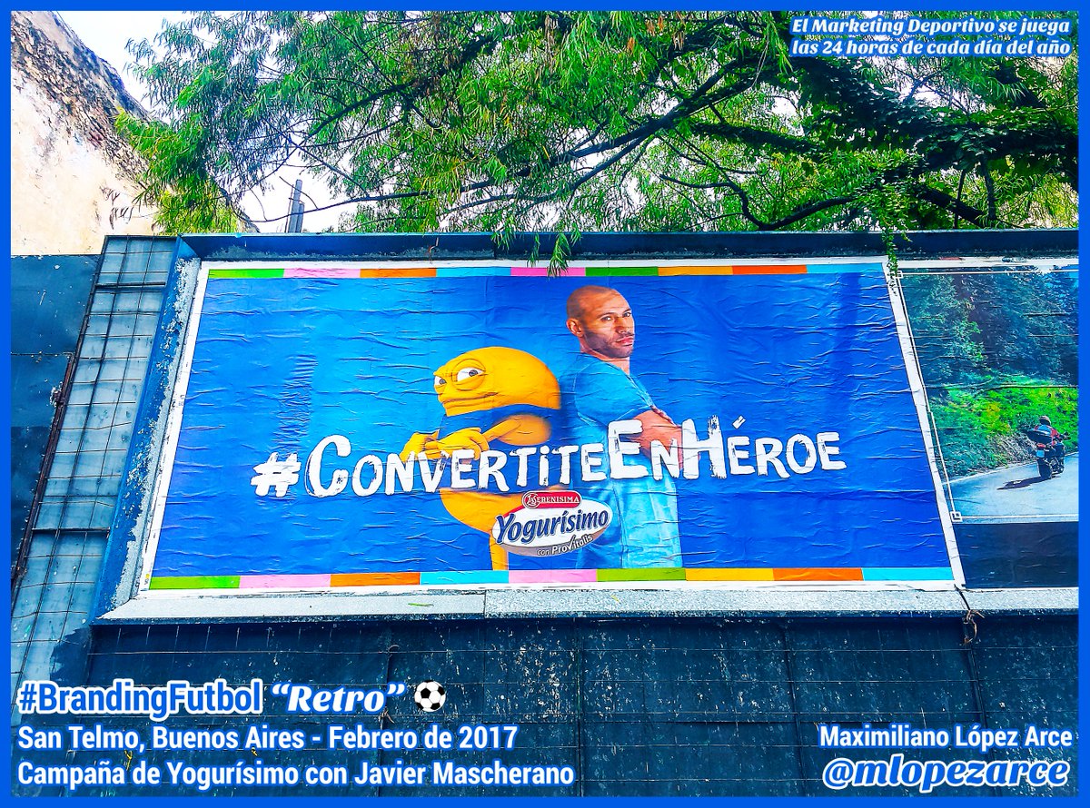 mlopezarce's tweet photo. #BrandingFutbol. Postal Retro. Febrero de 2017. #ConvertiteEnHeroe. Campaña de #Yogurisimo con Javier @Mascherano y #Pachorra. #Fútbol, #Branding, #MarketingDeportivo ⚽️ https://t.co/UU5vSlTK1q
