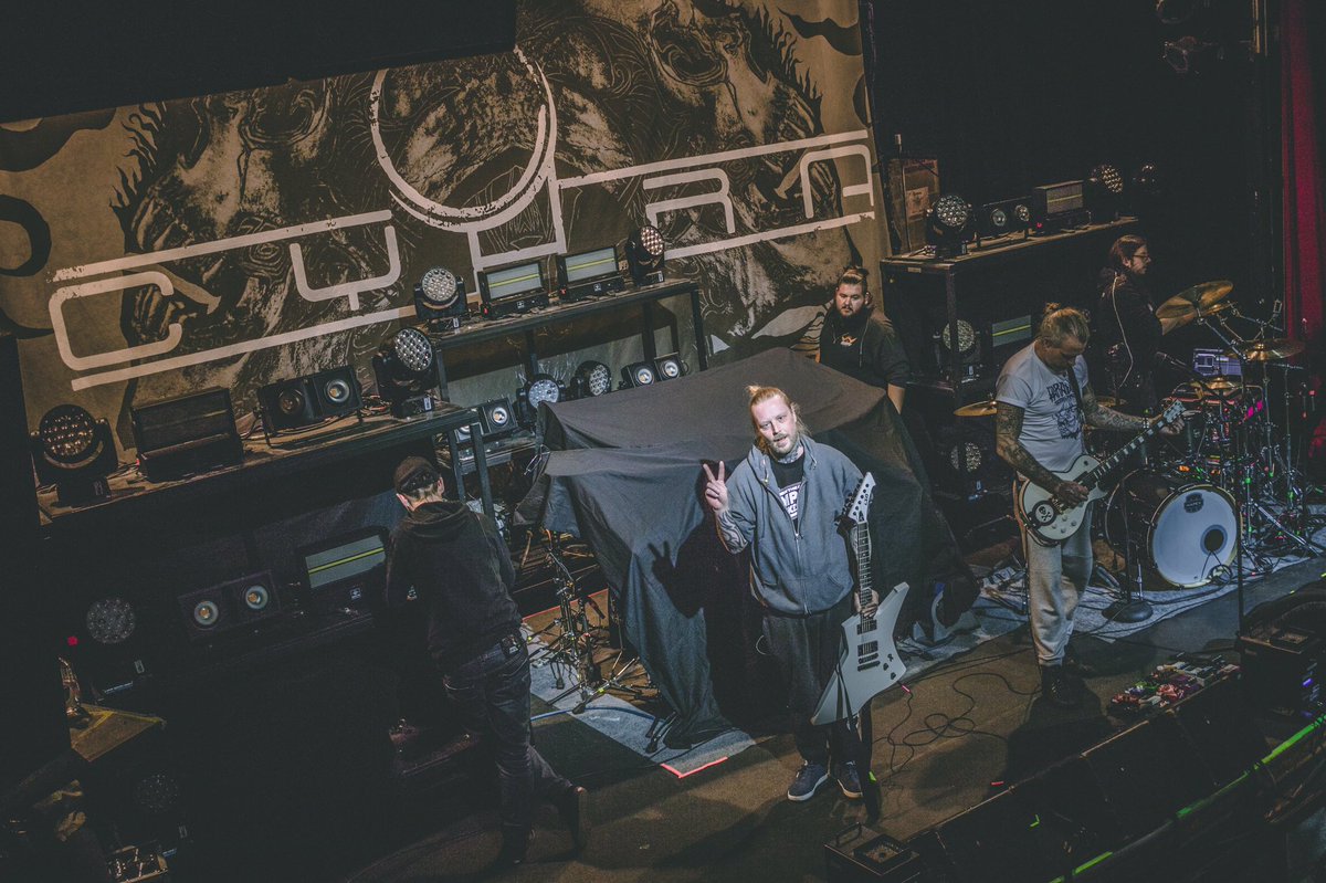 Cyhra_official's tweet photo. Soundcheck done. Denver are you ready? We are! Again 😊🤘🙏🔥. #cyhratour2018 #soundcheck #done #denver #colorado #gothictheatre #notfrozenanymore https://t.co/PEMgh5VekC