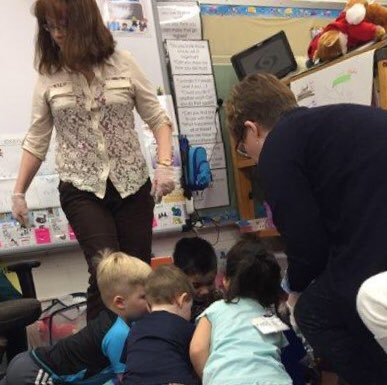 macfarh's tweet photo. Introducing our preschool friends to the Red Wigglers! @PerryCreekES #teamcompost #boycantheymove https://t.co/RiDvKC4x1a