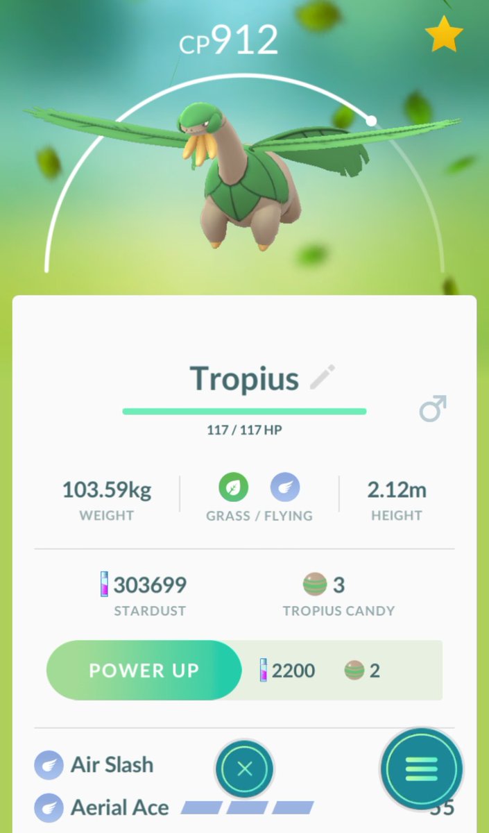 PokemonGO_AZ's tweet photo. Woah!!! Someone messaged a friend of mine saying that he caught a Tropius, and sure enough he did! Awesome catch! Share any epic pokemon you find and tag us @PokemonGO_AZ https://t.co/b9c3y7284z