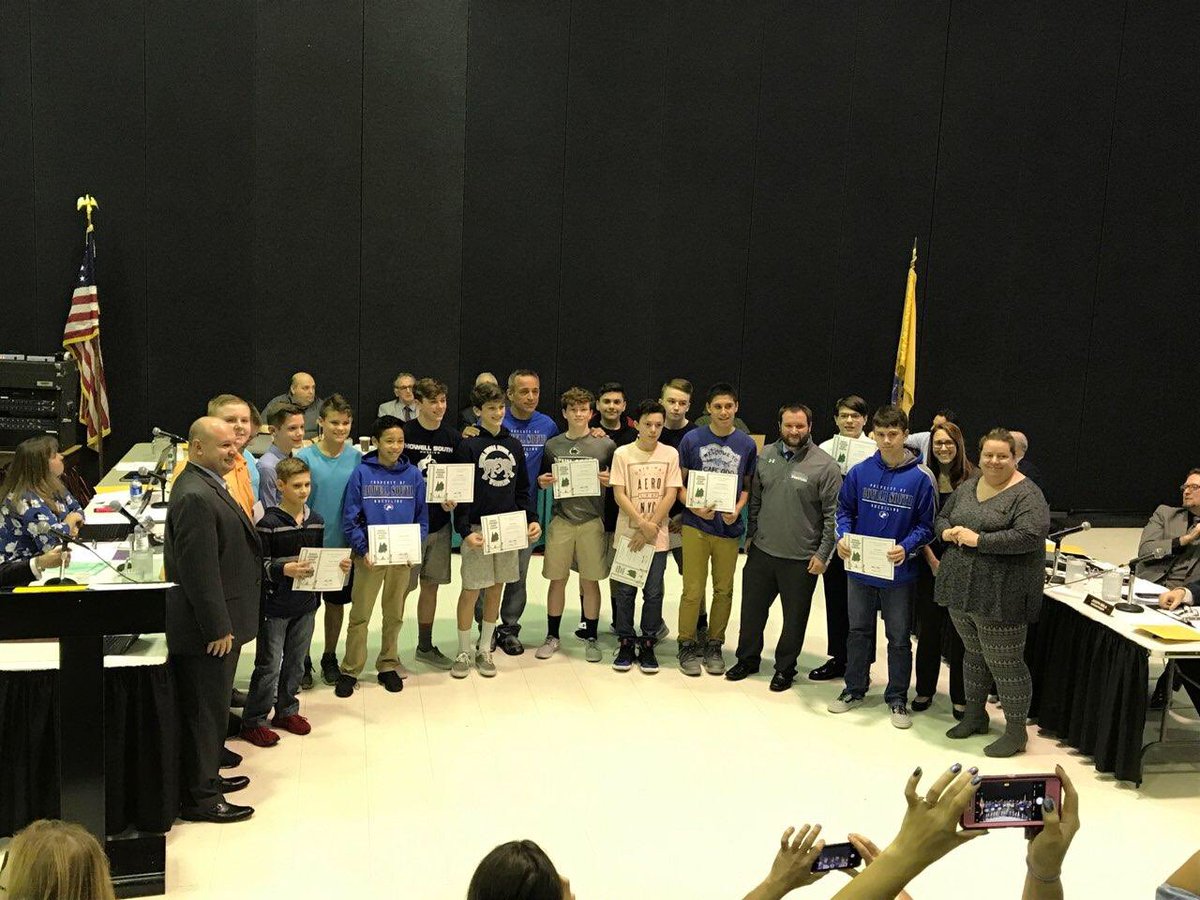 coachjmorello's tweet photo. Thank you to the Howell Twp BOE for recognizing the accomplishments of our HMSS Wrestlers this season. Your support means the world to us and we hope to continue to make you proud next season! @HowellTwpMSS @JosephIsola https://t.co/9njYzHywFO