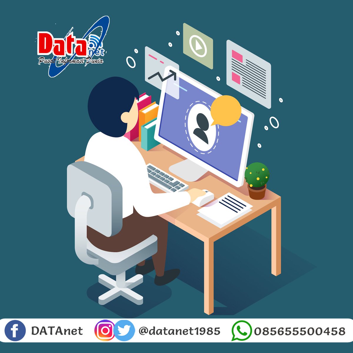 datanet1985's tweet photo. Morning cyber community...
masih di weekday dan banyak tanggungan tugas ? butuh akses internet dong pastinya... yuk buruan, beli voucher DATA net biar kalian bisa akses internet sepuasnya tanpa kuota..
#DATAnet
#DATAIT
#DATAnetkece
#paketDATAnet
#Ngalahnesia
#DATAlive
#DATAchat https://t.co/grY6ht2D5N