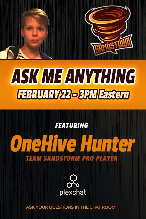 plexchat's tweet image. Ask @OneHive_Hunter anything tomorrow right HERE: goo.gl/iM5y13
