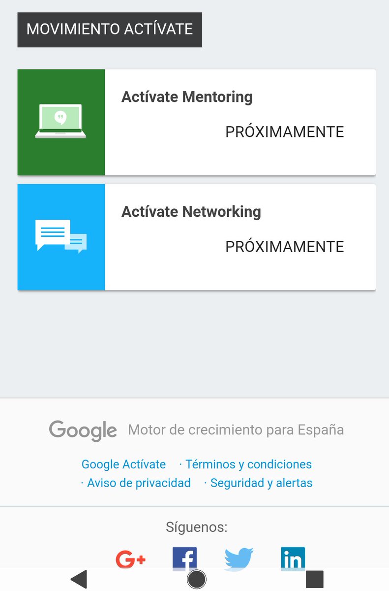 alexa_surf's tweet photo. Hola @GoogleActivate ¿para cuando las nuevas fechas del Actívate Google Networking y Mentoring? https://t.co/67G3hQkolG