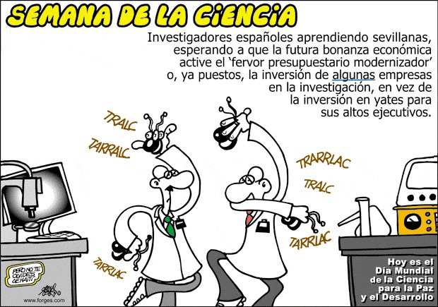 eduolpe's tweet photo. Él retrato como nadie la situación de la Ciencia en España. Lo echaremos de menos. DEP @forges 😢 https://t.co/ymuieedRR0