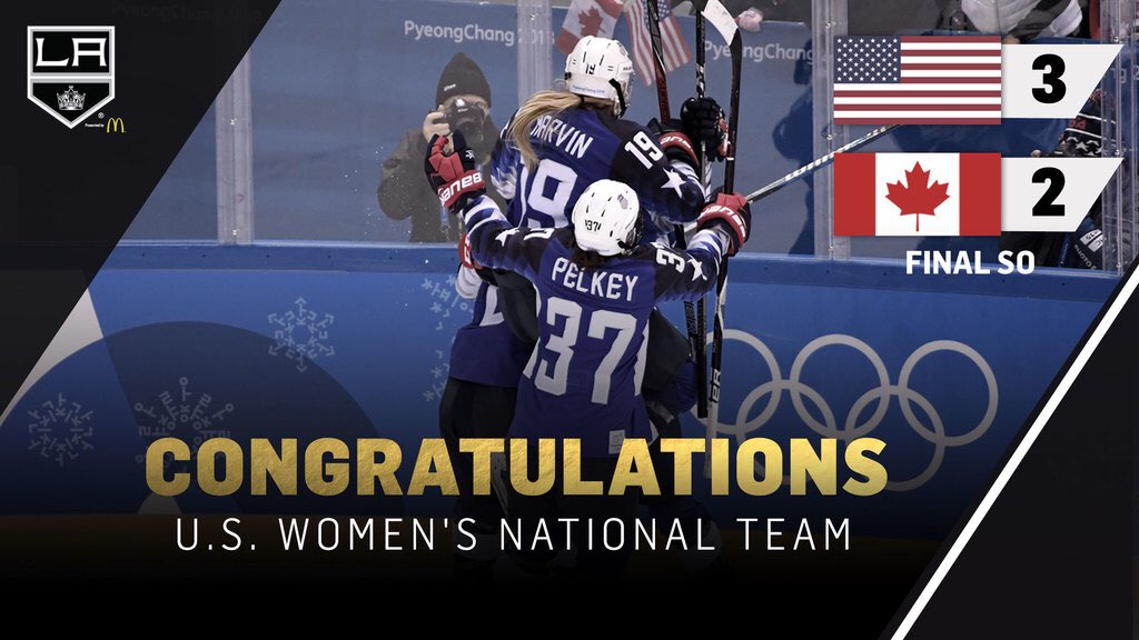 Congratulations to the Women’s @usahockey team on bringing home the gold to #TeamUSA! 🇺🇸🥇 https://t.co/HoSmQpdFGv