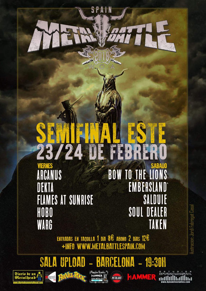 OdioBanda's tweet image. Y este fin de semana no te puedes perder la semifinal este!!! Diez pedazo de bandas con las que vas a flipar!!!
@DMetalheadRadio @rockmasmetal @WOAMBspain @Winipeich @HoyRockOficial @subterraneo