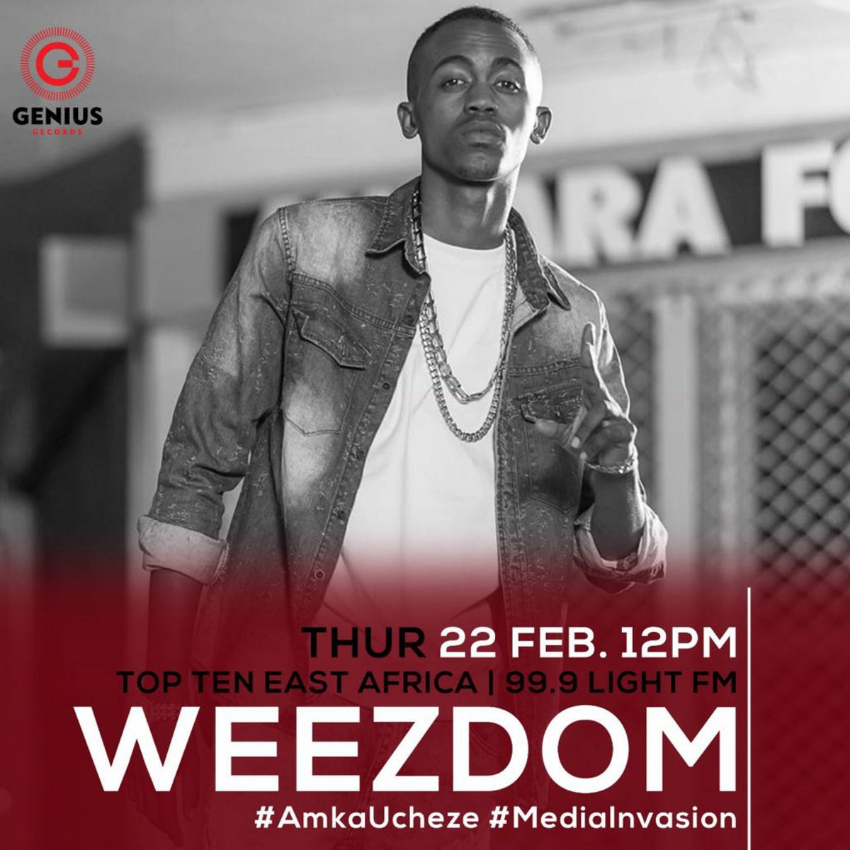 weezdommusic's tweet photo. Nakuru invasion continues! I will be live on 99.9 Light FM from 12pm. #AmkaUcheze #MediaInvasion 🎬Watch the video on YouTube - Link in my bio 🔴 @geniusrecordske https://t.co/rehH8lV87w