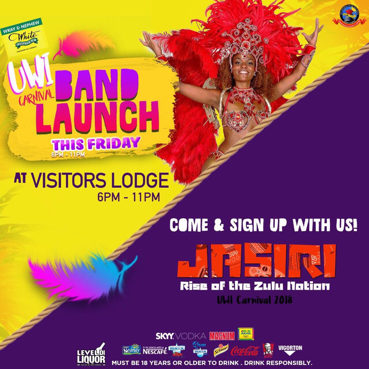Khadz_J's tweet image. When we touch inna di place
We nah watch nuh face
Everyting it haffi sell out
We have liquor by di case 🎶
⠀⠀⠀⠀⠀⠀⠀⠀⠀⠀⠀⠀
Join JASIRI this Friday at the UWI Carnival Band Launch❗️❗️
⠀⠀⠀⠀⠀⠀⠀⠀⠀⠀⠀⠀
#UWICarnival18 #JASIRI #LevelDiLiquor #RiseOfTheZuluNation
