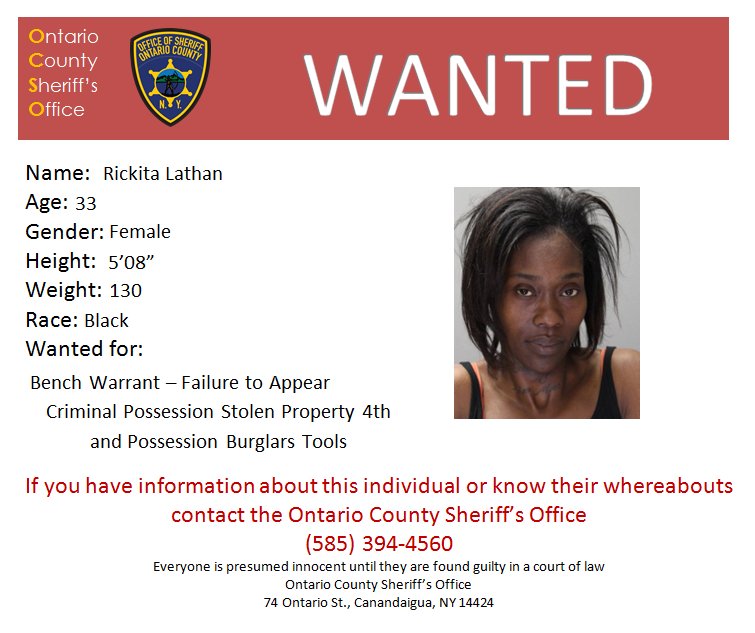 Ontario Co. Sheriff tweet media