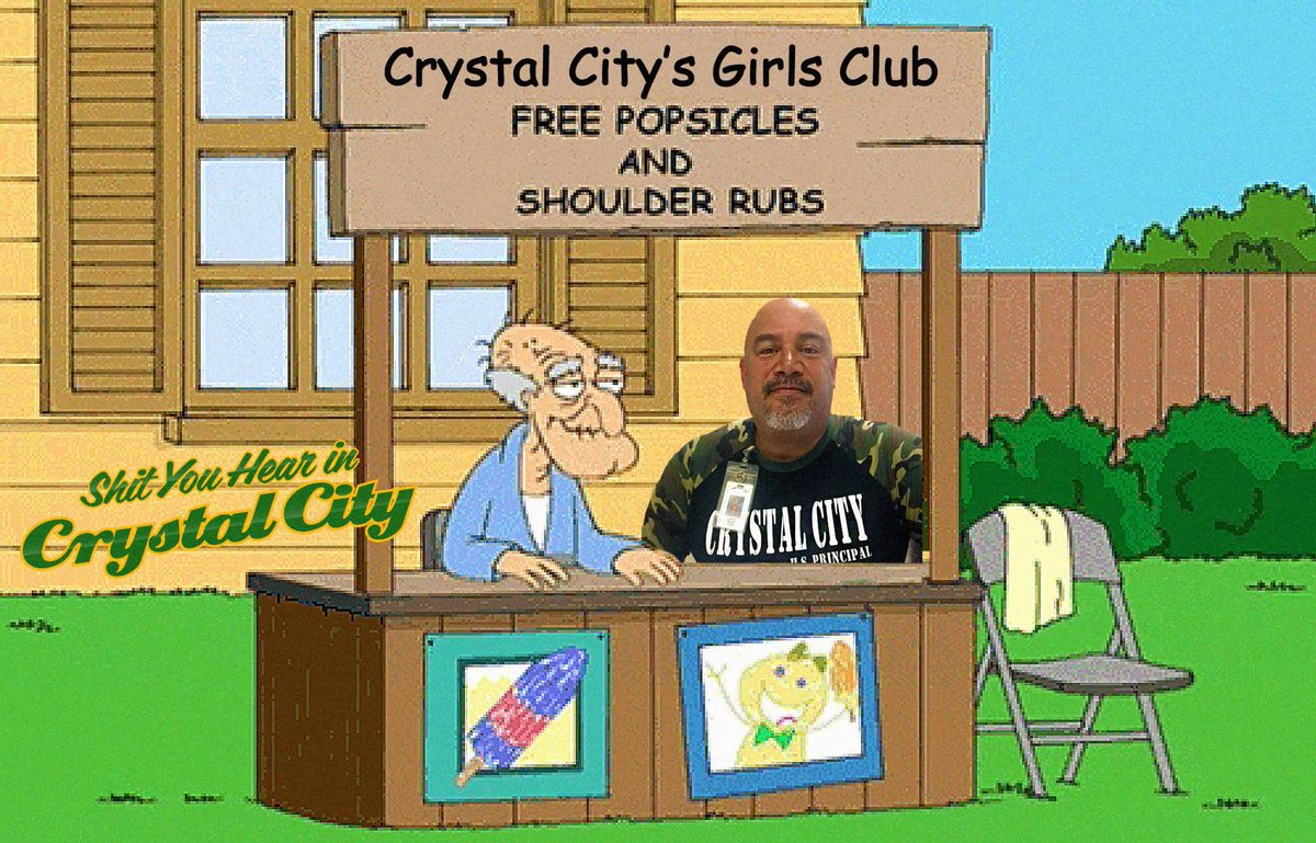 #CrystalCity parents, I would strongly recommend staying away from this popsicle stand #HerbertThePervert #PrincipalGarcia