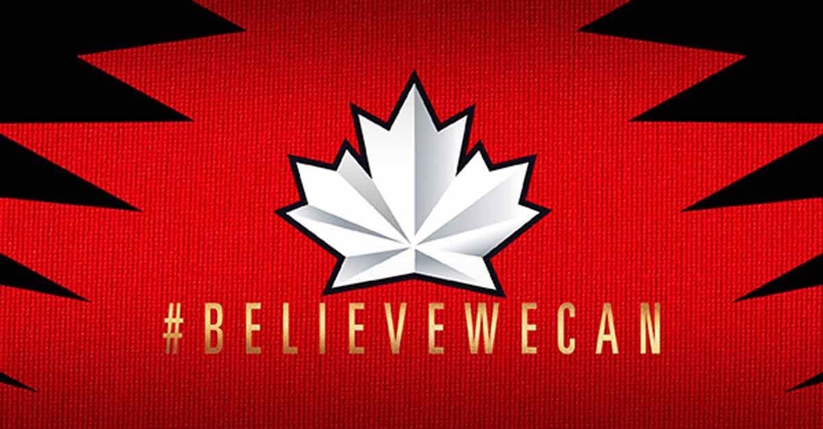 HockeyCanada's tweet photo. The Drive For Five is NOW. #BelieveWeCAN

🇨🇦🆚🇺🇸 https://t.co/NyYjvVdC7v

#PyeongChang2018 #Olympics #TeamCanada #CANvsUSA https://t.co/a7sbWef4og