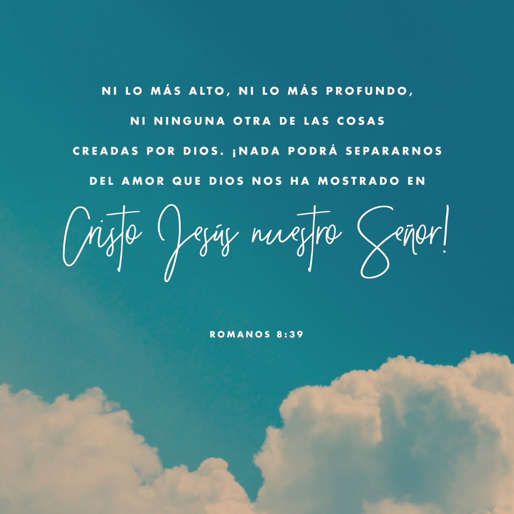 YouVersion_ES's tweet image. 📖 “ni lo alto, ni lo profundo, ni ninguna otra cosa creada nos podrá separar del amor de Dios, que es en Cristo Jesús Señor nuestro.”
-Romanos 8:39 RVR1960-

🔗 bible.com/149/rom.8.39.r…

#youversion_es #versiculodeldia #jesus #youversion