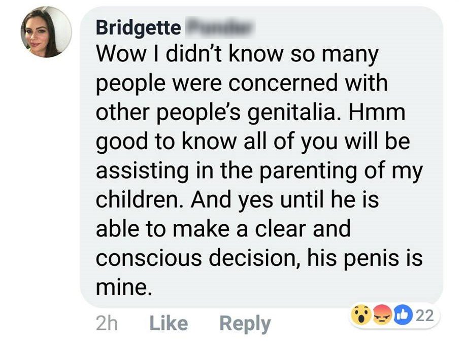 MutilationWatch's tweet image. The ugly face of @AmerAcadPeds' base. "His penis is mine." #tweetiatrician #i2