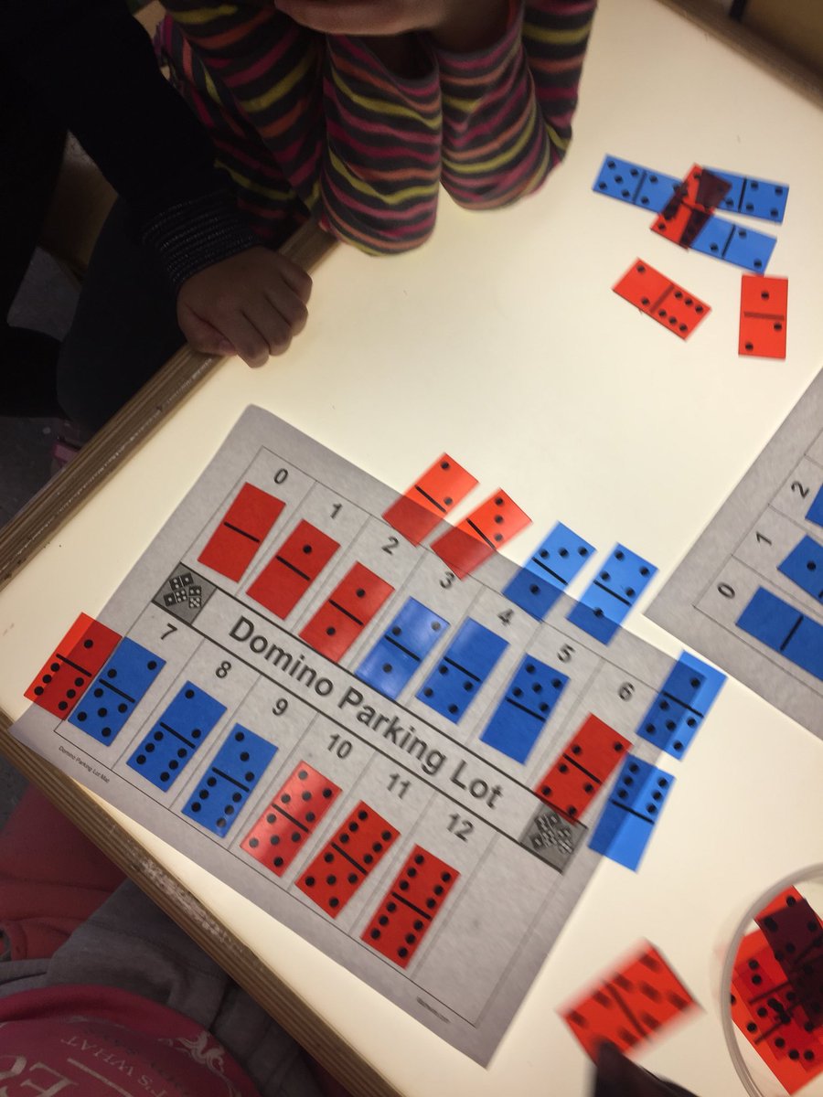 DowlingFDK's tweet image. Domino Parking Lot. Finding different ways to make a number. Ss are Practising addition and helping each other to find a spot for each and every domino piece #Kindergarten #fdk # Mathgames # Dominos #MathAssessment