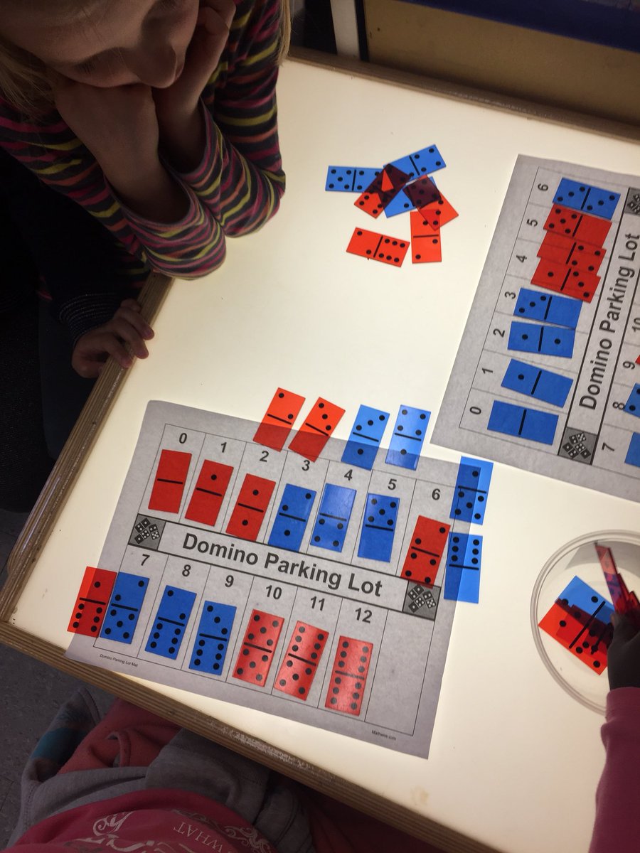 DowlingFDK's tweet image. Domino Parking Lot. Finding different ways to make a number. Ss are Practising addition and helping each other to find a spot for each and every domino piece #Kindergarten #fdk # Mathgames # Dominos #MathAssessment