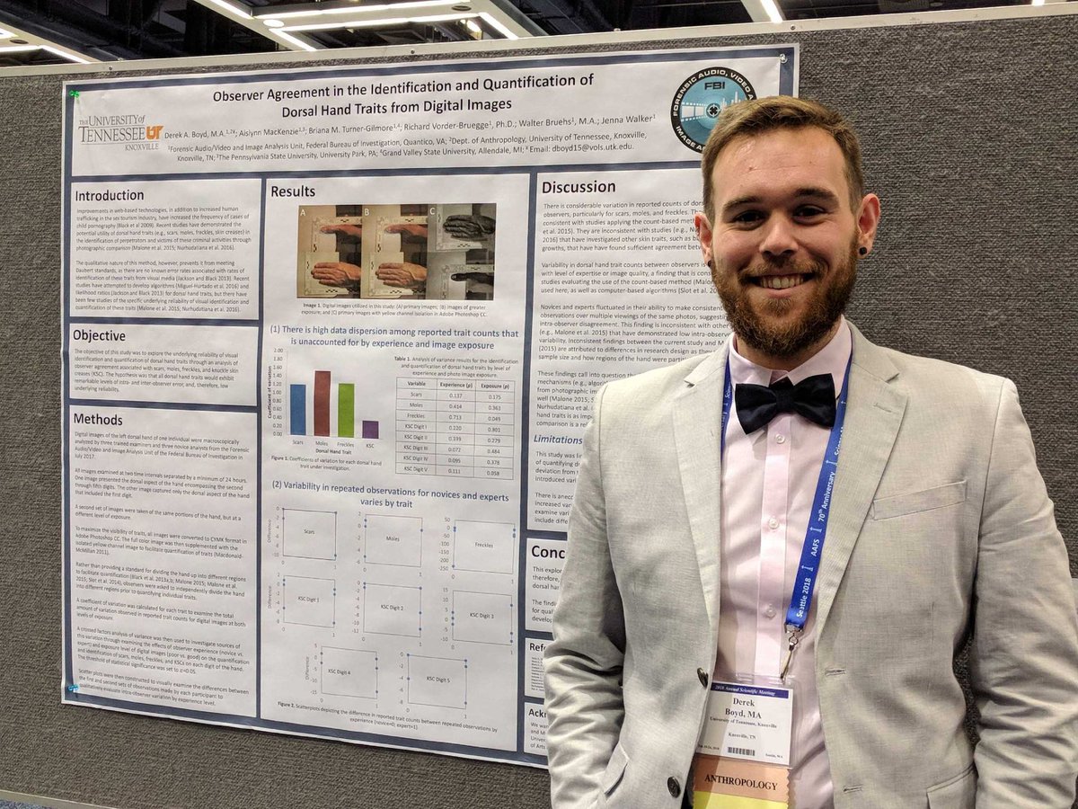 melmbeasley's tweet photo. .@TheBodyFarm_UTK .@UTKnoxville .@AGSA_UTK grad student Alex Emmons presented a poster at #AAFS2018 highlighting her work at ARF on decomposition impacts to soil geochemistry and microbial ecology. https://t.co/LDulPiPasq https://t.co/7dtNhi2S1v