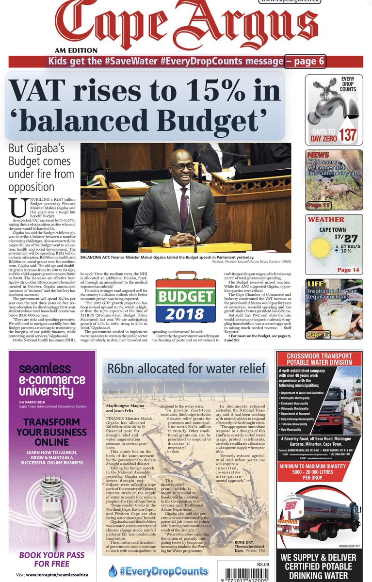 OperationSA1's tweet image. Schools produce Day Zero 
#WaterHeroes - @TheCapeArgus - @missearth_sa @DWS_RSA @ChangeAgentSA @OperationSA1 @IOL @Abramjee