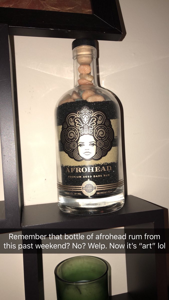 OHTHATS_DJ's tweet image. So we bought random crafts and put them inside an interesting looking.....liquor bottle. 🤷🏾‍♂️

#dontjudgeus
#afroheadrum