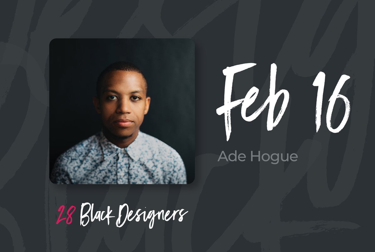 timothyhykes's tweet photo. The talented letterer Ade @adehogue based in Chicago shared his story on Feb 16th. He has a wonderful job of using his hands to blending beauty with practical. Read his story --> https://t.co/4UEOs5Cuth #BHM #BlacksinDesign https://t.co/klyqSMeda1