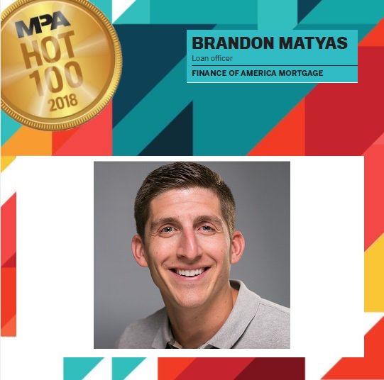 MPAMagazineUS's tweet image. Congratulations to Brandon Matyas of #FinanceofAmericaMortgage who has made the Mortgage Professional America's Hot 100 list.

See the full list here - mpamag.com/rankings/hot-1…
#MPAHot100