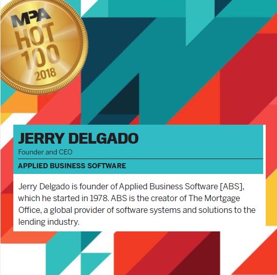 MPAMagazineUS's tweet image. Congratulations to Jerry Delgado of #AppliedBusinessSoftware who has made the Mortgage Professional America's Hot 100 list.

See the full list here - mpamag.com/rankings/hot-1…
#MPAHot100