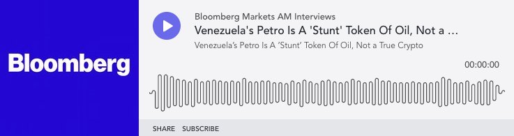 NMUN_UCAB's tweet photo. Venezuela’s Petro Is A ’Stunt’ Token Of Oil, Not a True Crypto https://t.co/4Kb9ubtX9M via @business https://t.co/jEkR92KtAs