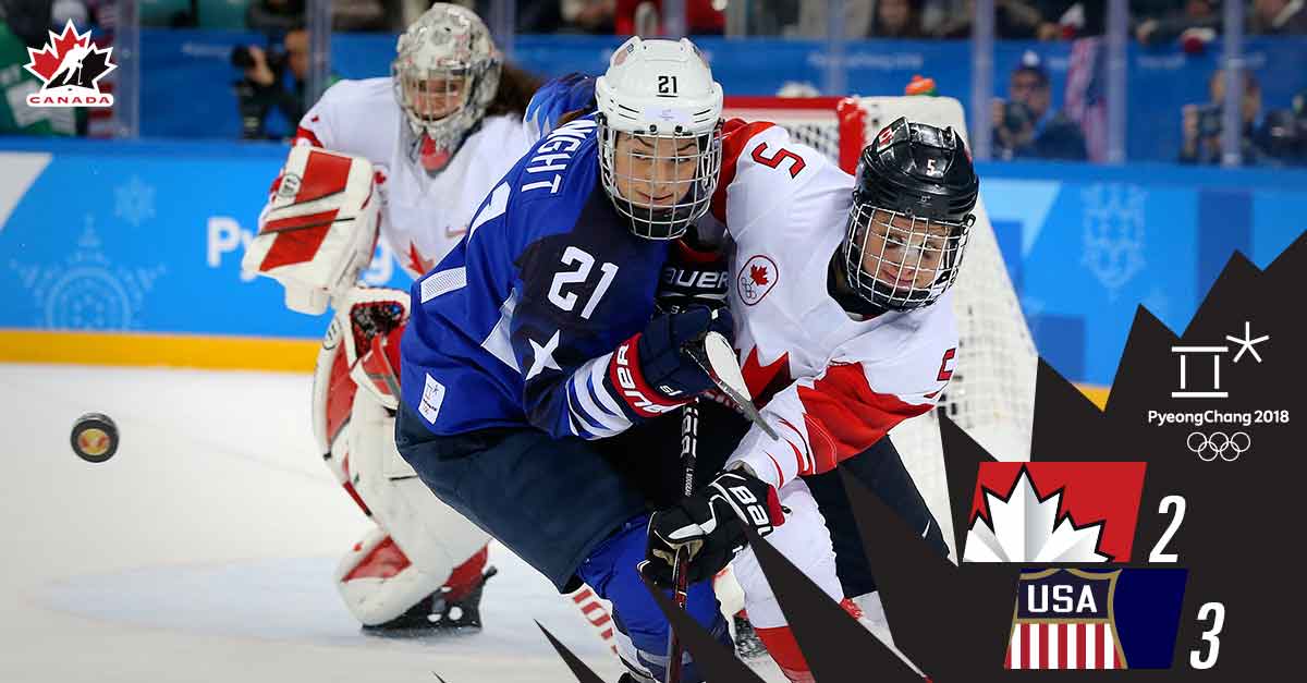 Game over. #TeamCanada takes silver at #PyeongChang2018 after a shootout loss to the U.S. Statistics: bit.ly/2CaTl1I #CANvsUSA