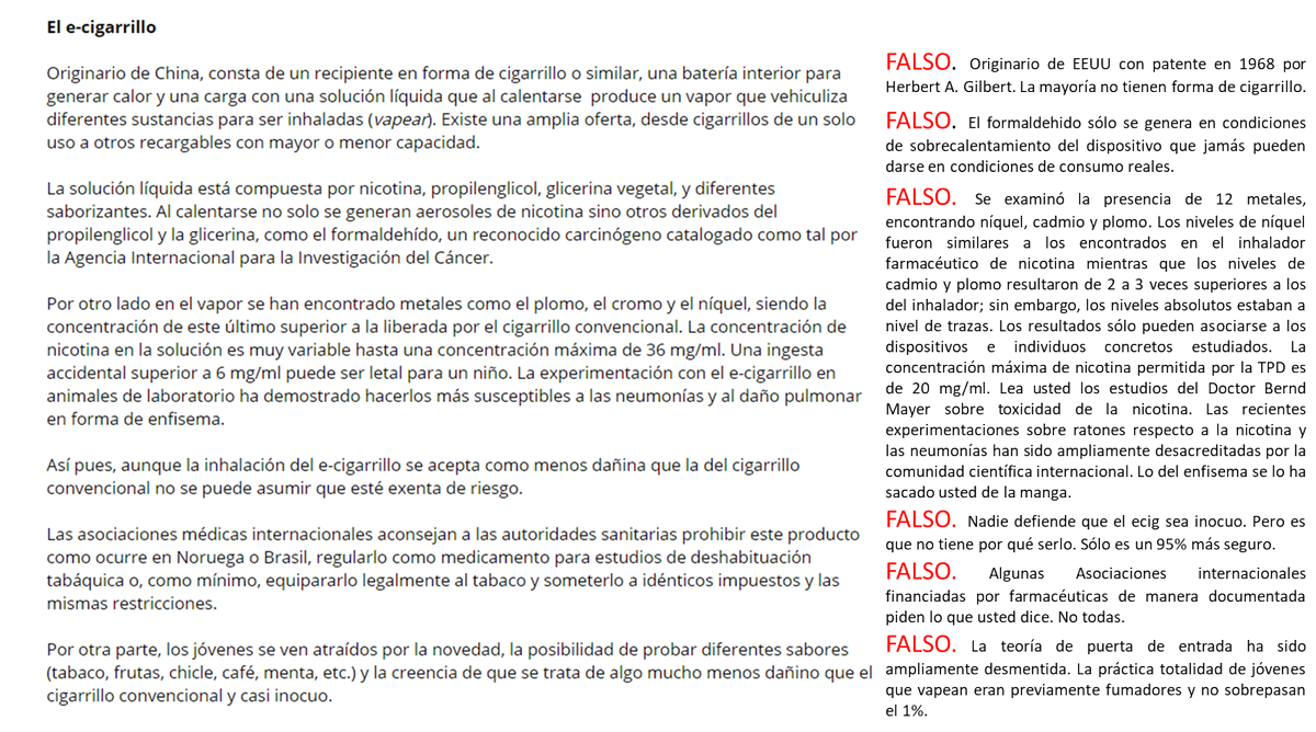 <a href="/redaccionmedica/">Redacción Médica</a> redaccionmedica.com/opinion/las-nu… #FALSO #GraciasAlVapeo #Desinformacion #Verguenza Por culpa de tantas mentiras miles de personas seguirán fumando y morirán.