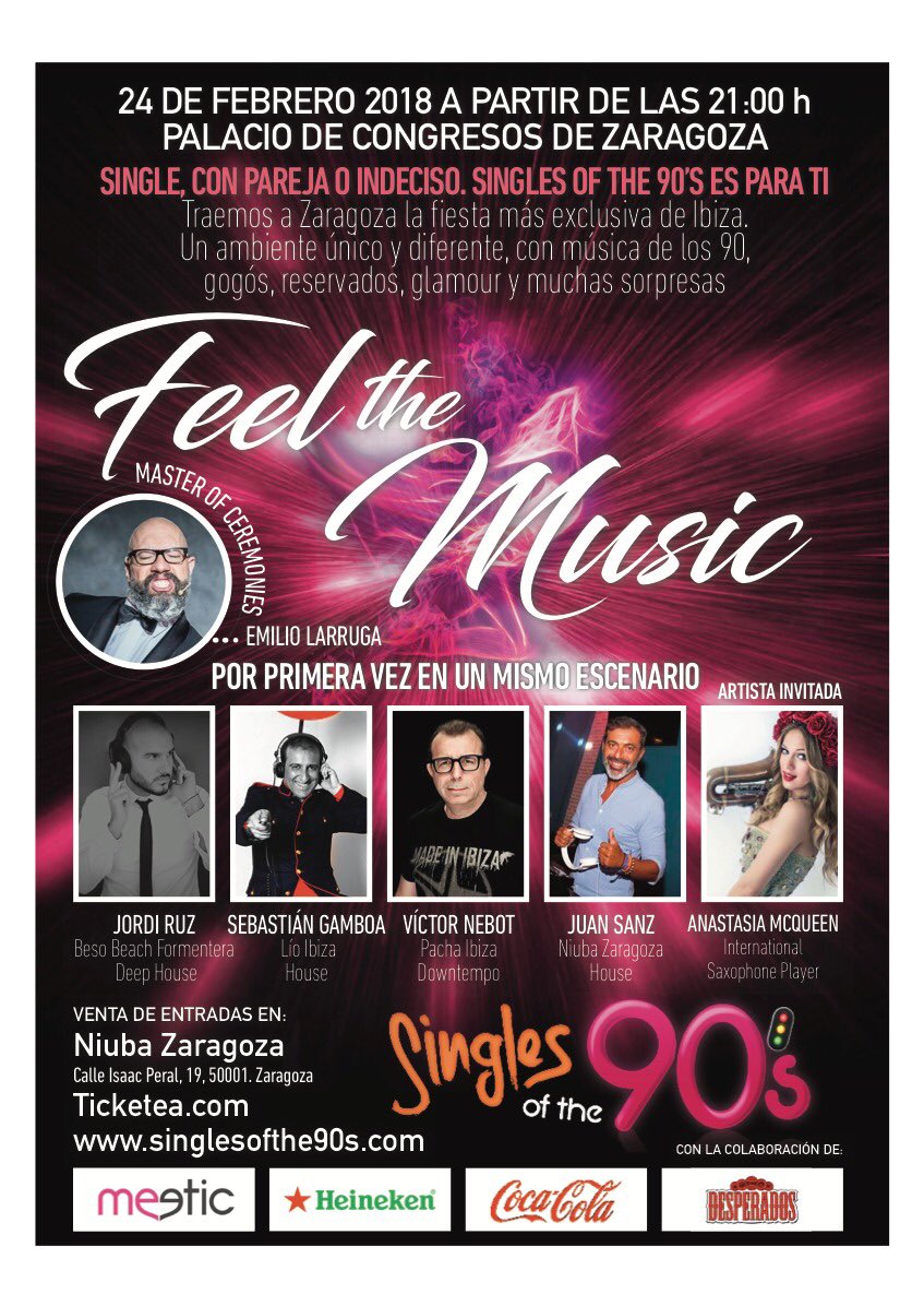singlesofthe90s's tweet photo. Llegó el día !! Este sábado a partir de las 21:00h os esperamos en el Palacio de Congresos de #Zaragoza ! 

Todavía puedes comprar tu entrada en https://t.co/mBPMIUbYYw 

#singlesofthe90s https://t.co/mOCCWyETY3