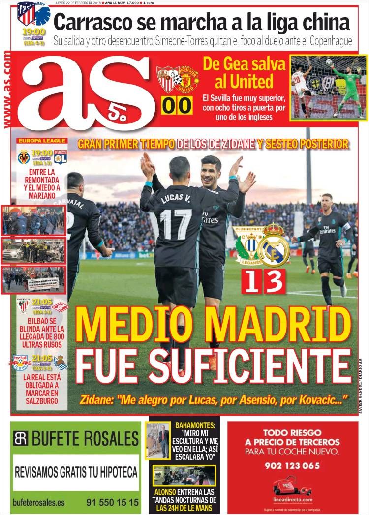 FCBfichajes's tweet photo. #Portada #Kiosko | https://t.co/zppParrv6k                      
🗞️ | Así se han presentado las #portadas del diario Sport, de Mundo Deportivo, de Marca y As de este jueves, 22 de febrero de 2018. https://t.co/AMuOKzolAg
