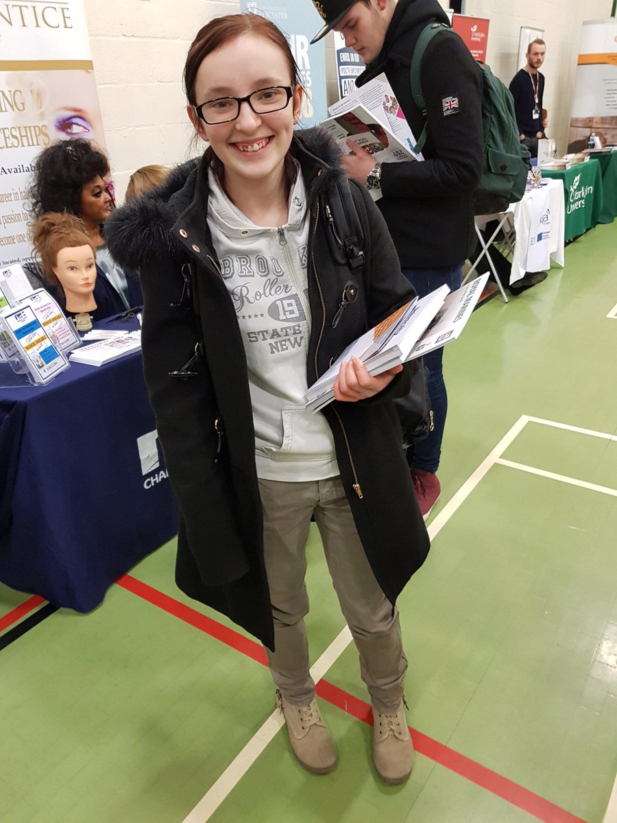 W6FCFoundation's tweet photo. Wilberforce Foundation students at the careers fair this morning. They enjoyed talking to lots of new people and getting information about their possible next steps. https://t.co/khy8Dx6hGv