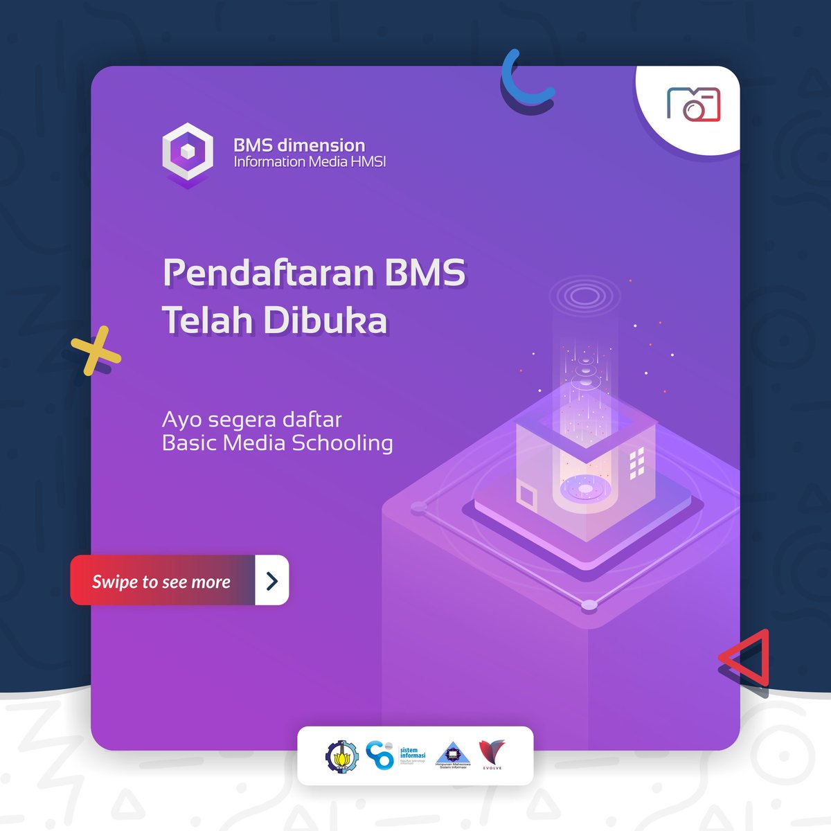 HMSI_ITS's tweet photo. [BMS Dimension : Pendaftaran Telah Dibuka!
Basic Media Schooling udah dibuka nih bagi kalian yang mau gabung. Untuk persyaratan dan ketentuannya silakan swipe ke kanan ya guys.
#BasicMediaSchooling
#IMago
#HMSIEvolve
#ITSSurabaya https://t.co/lLkVNf5ak7