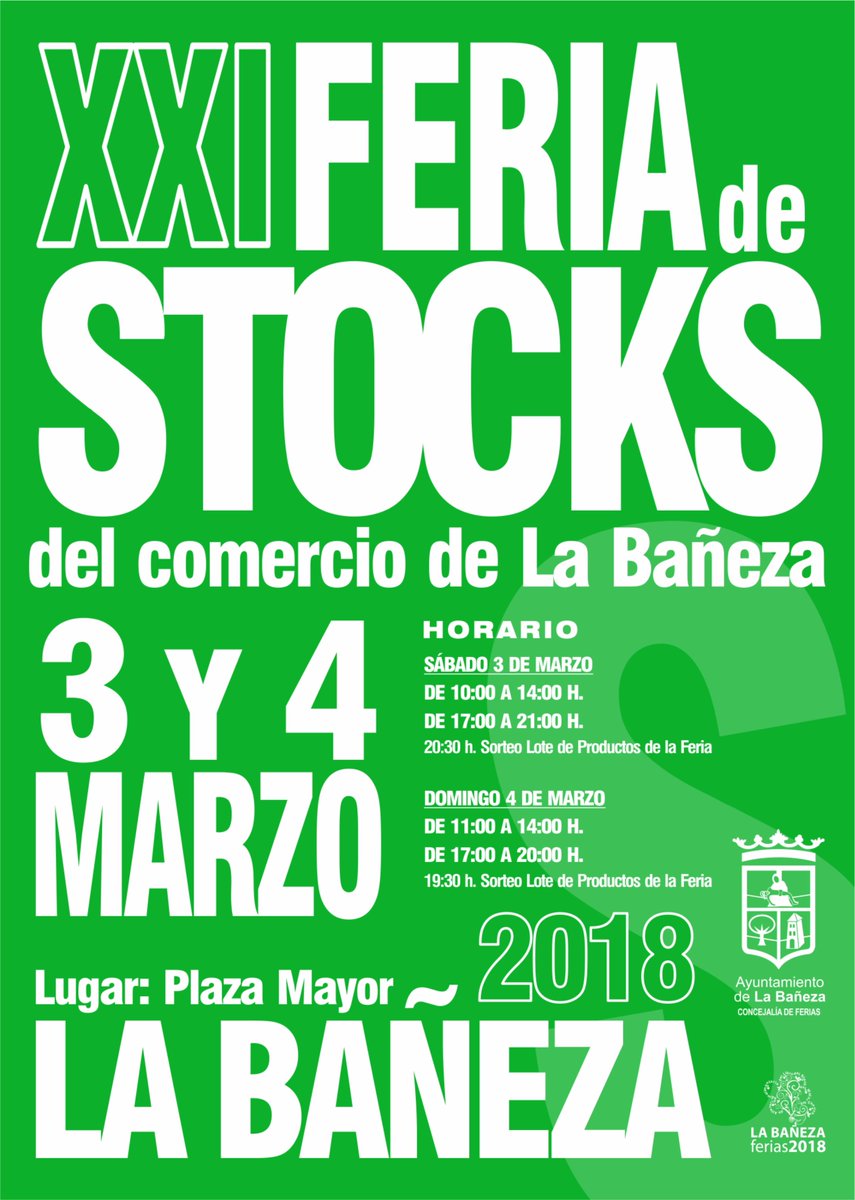 3 y 4 de marzo Feria de Stocks en La Bañeza. Producto de calidad al mejor precio!!!