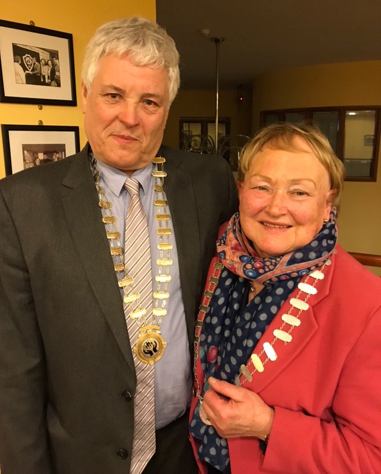 Our very own Chairperson,Mary Ryan with ILCU President, Charles Murphy, after getting elected chairperson of Chapter 7