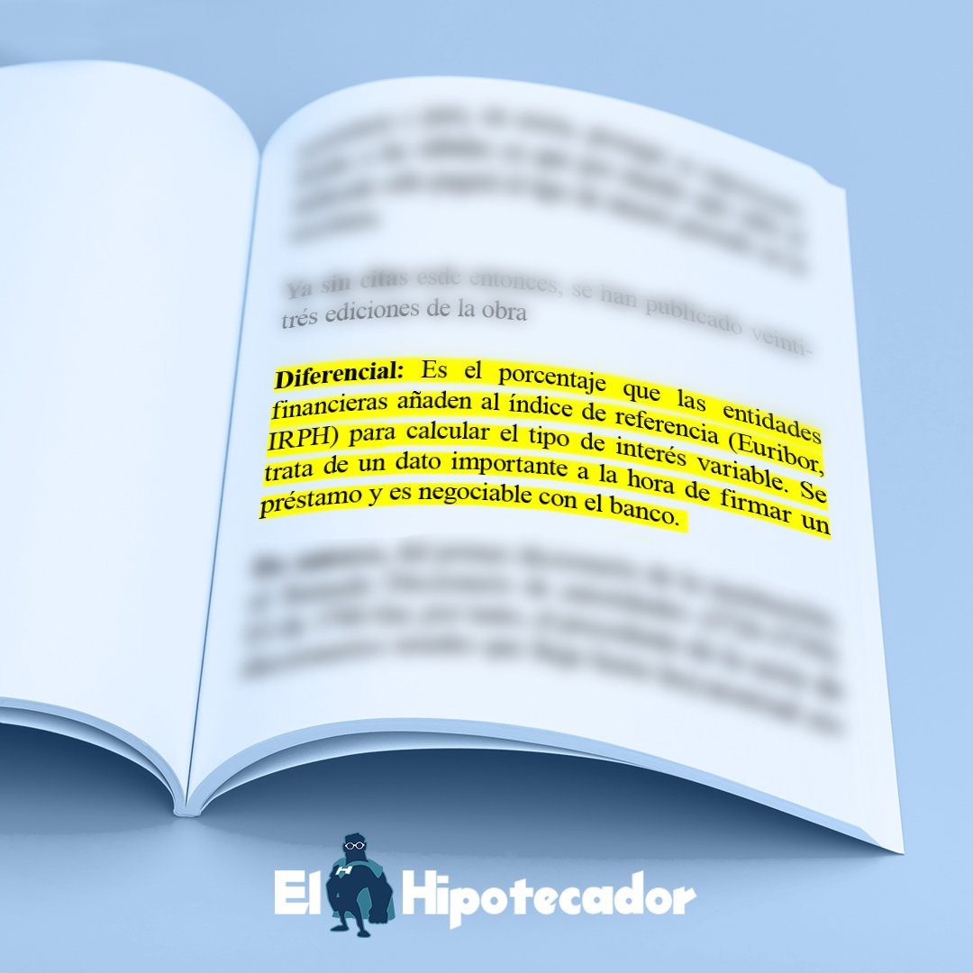 📚 Hoy en nuestro Diccionario #ElHipotecador, os explicamos qué significa el término #Diferencial #Diccionarios #Economia #hipotecas