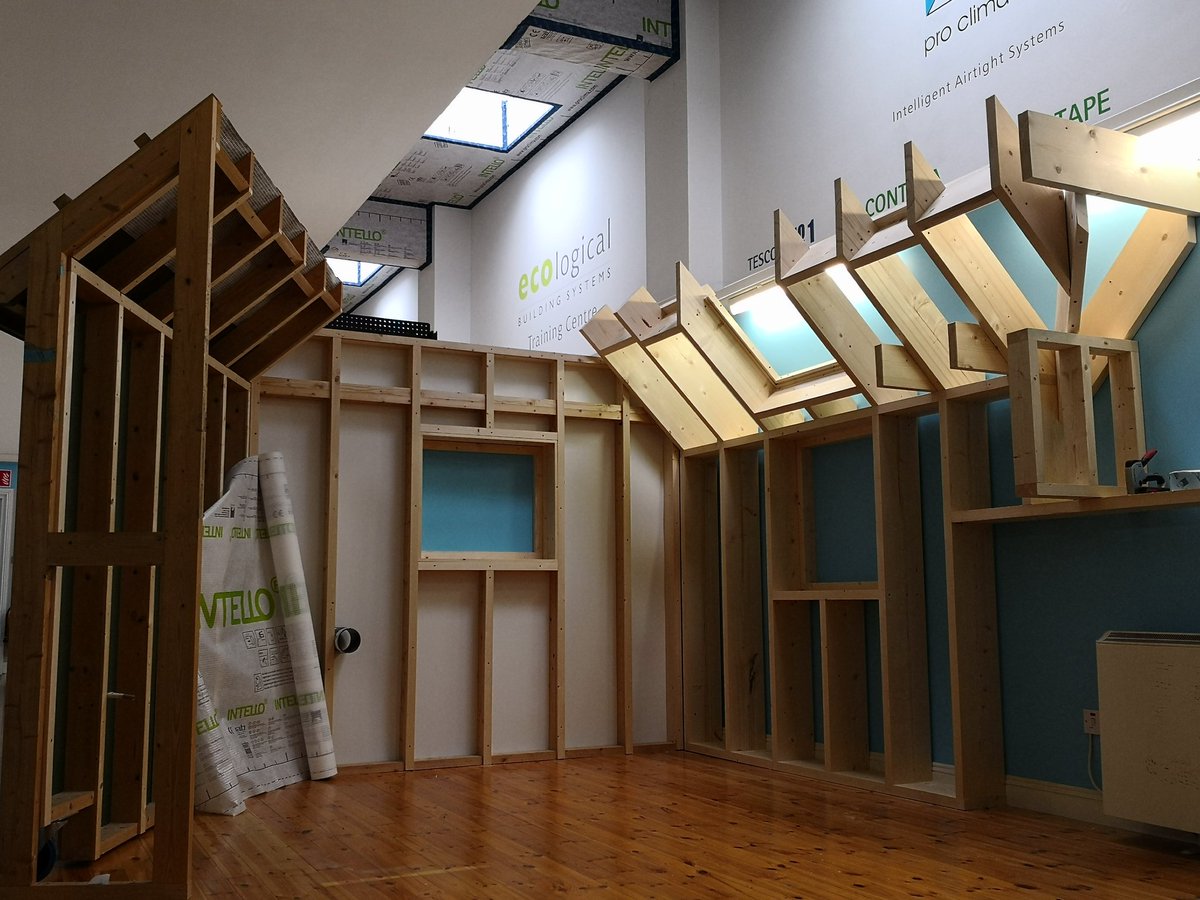 cliomahouse's tweet photo. Looking forward to deliver the first practical session, part of airtightness training, @ecologicalbuild fab new extended training area! More Windows, Rooflight, details and area! 👍 https://t.co/QFLMYWDRe6
