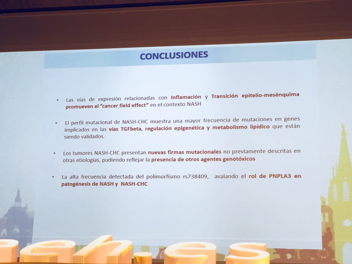 jturnesv's tweet photo. El #hepatocarcinoma en pacientes con esteatohepatitis no alcoholica presenta firmas mutacionales diferentes a otras etiologías, pudiendo reflejar la presencia de otros agentes genotoxicos. Aqui hay algo diferente 🧐 #AEEH2018 #NASH #HCCresearch https://t.co/3R080f0BEr