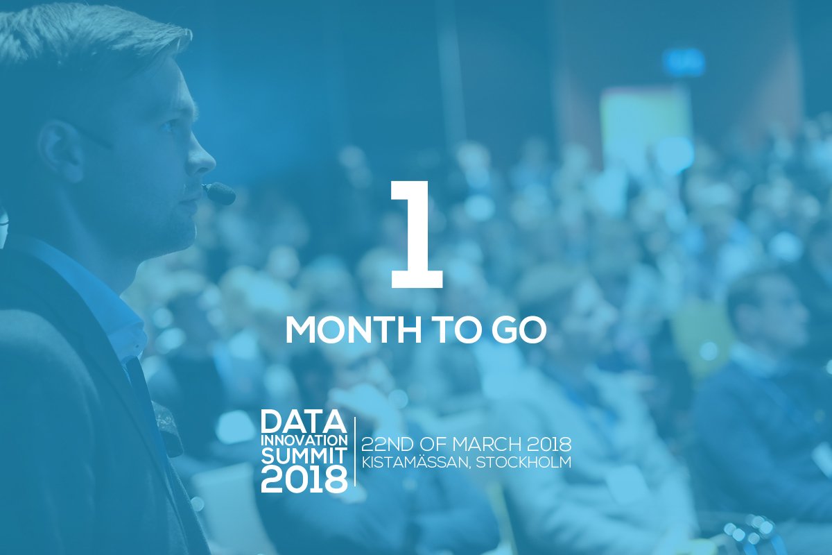 DISummit2030's tweet photo. Only one month left until the third edition of the annual Data Innovation Summit! Are you one of the 1.000+ delegates attending the event? #DataSweden  https://t.co/VzApeBGZBC https://t.co/nruUbiJf5o