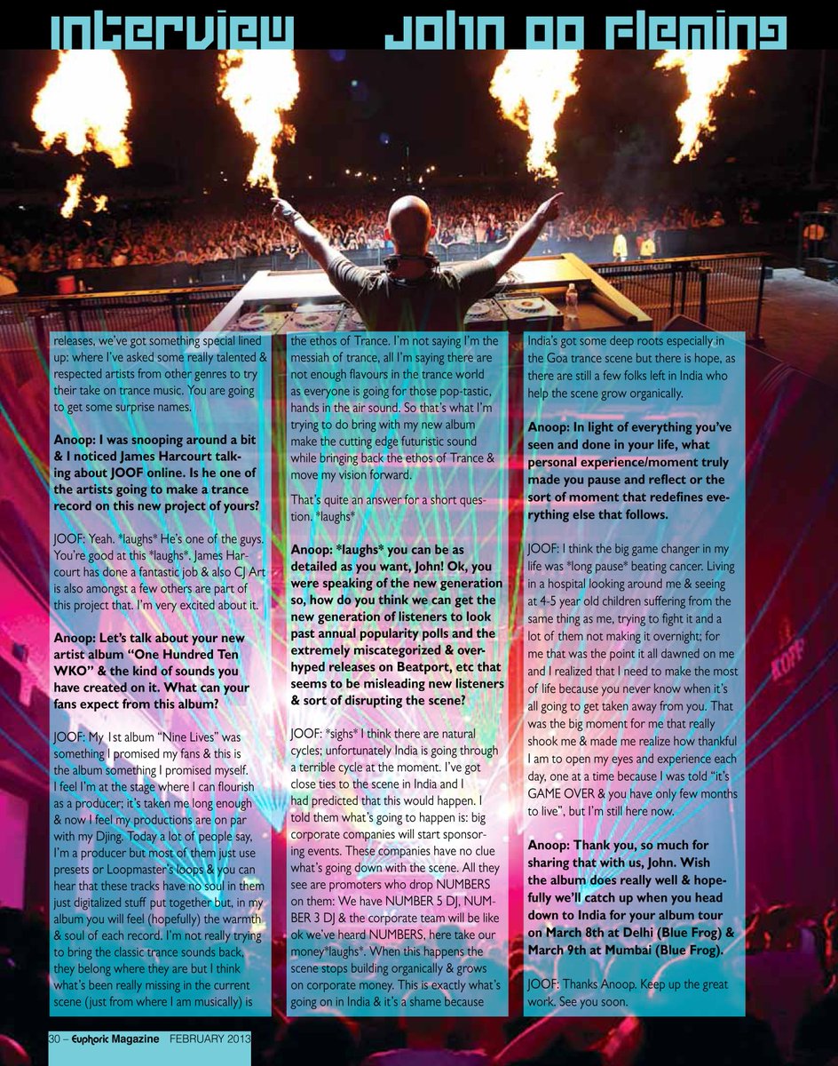 Exactly five years ago, while working with <a href="/EuphoricMag/">Euphoric Magazine</a>, I had an extensive and thoroughly-excellent conversation with <a href="/John00fleming/">John 00 Fleming</a>.

Almost everything he said about the #Trance music scene back then, still rings true today.